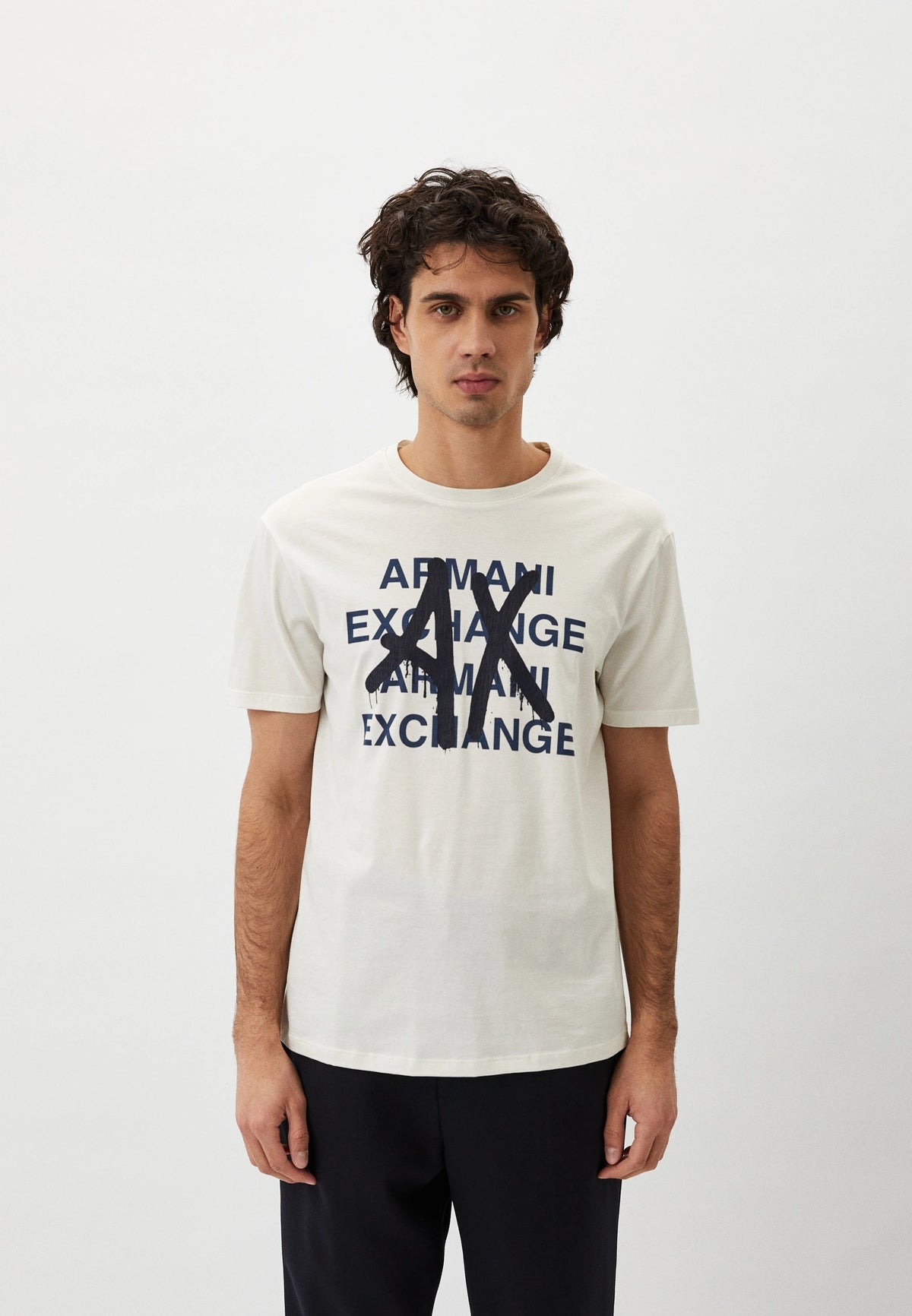 T-Shirt Men White Armani Exchange