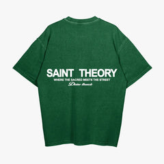 T-Shirt Saint Theory Verde-Blanco