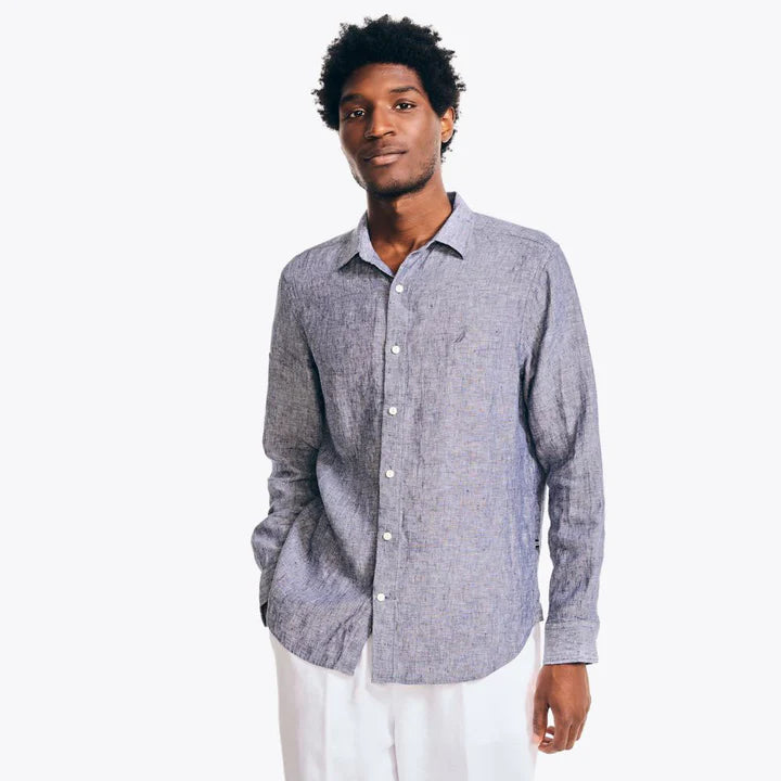 Camisa Hombre de Lino Nautica