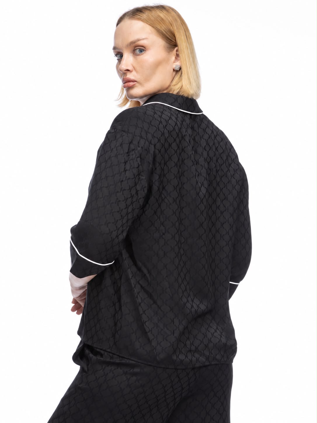 Camisa Manga Larga Negra Mujer Karl Lagerfeld