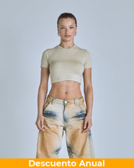 Baby Tee Women Undergold Golden Heritage Crop Top