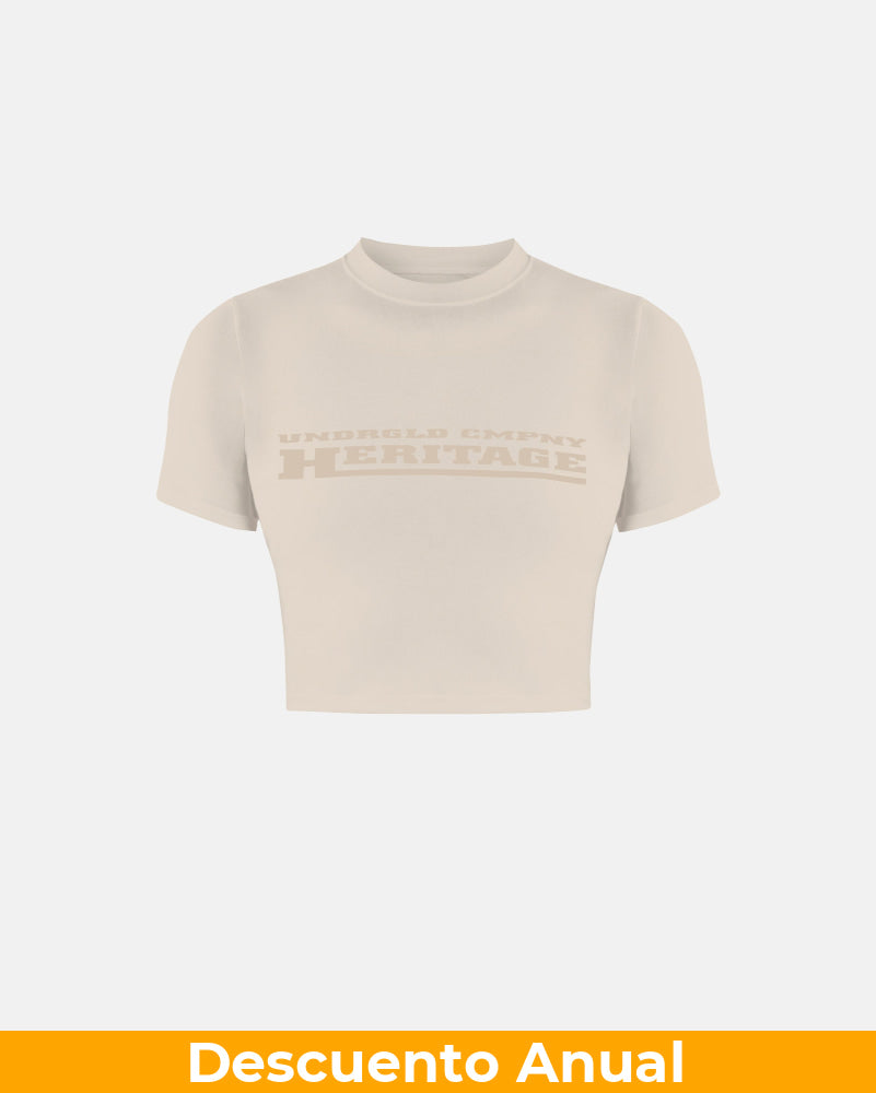 Baby Tee Women Undergold Golden Heritage Crop Top