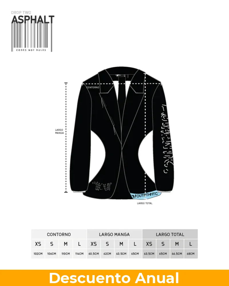 Blazer Y/Out Black Buzo