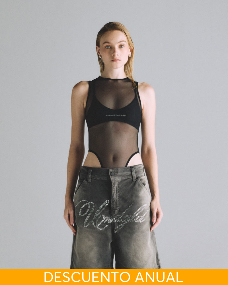 Body Black Women Undergold Studio Mesh Body