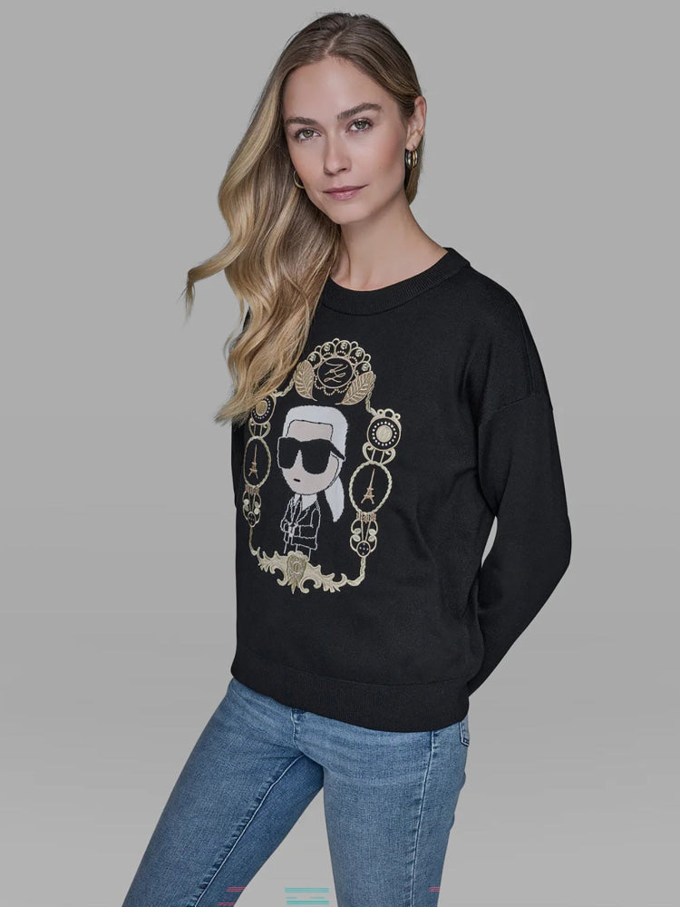 Buzo Negro Mujer Karl Lagerfeld - Buzo