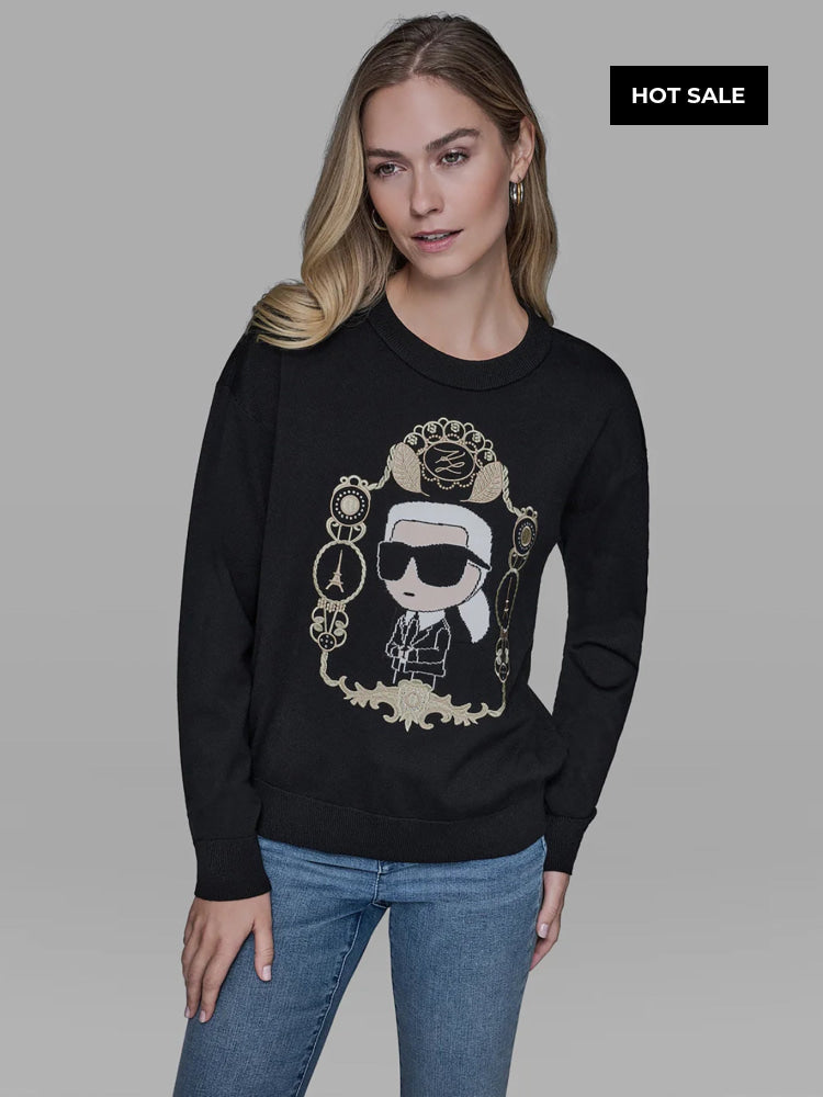 Buzo Negro Mujer Karl Lagerfeld - Buzo