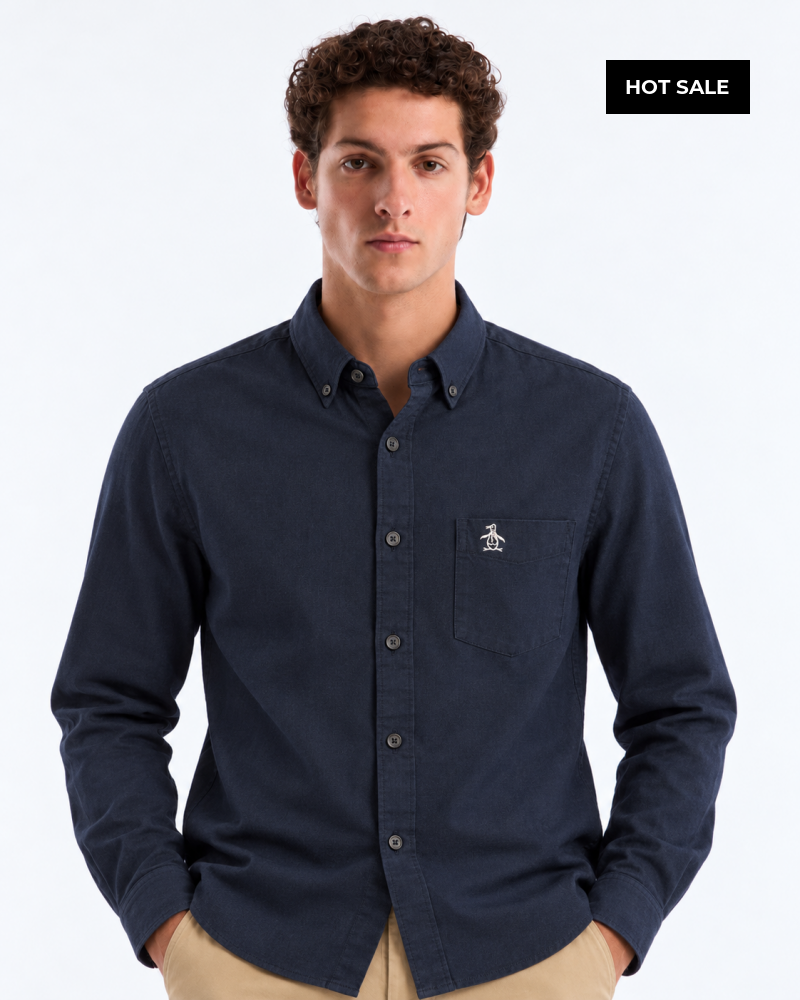 Camisa Azul Hombre Manga Larga Penguin - Camisas