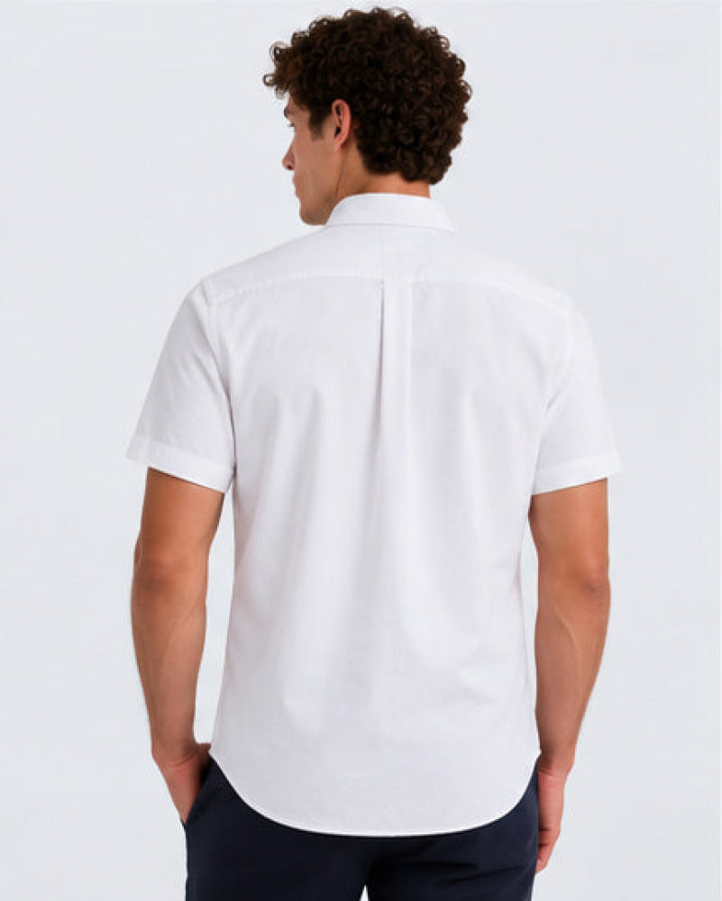 Camisa Blanca Hombre Manga Corta Penguin - Camisas