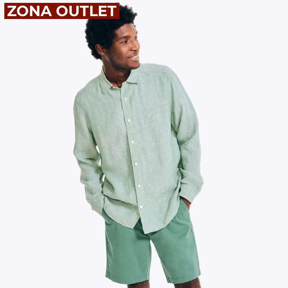 Camisa Hombre de Lino Nautica Camisas