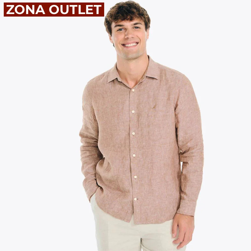 Camisa Hombre de Lino Nautica Camisas