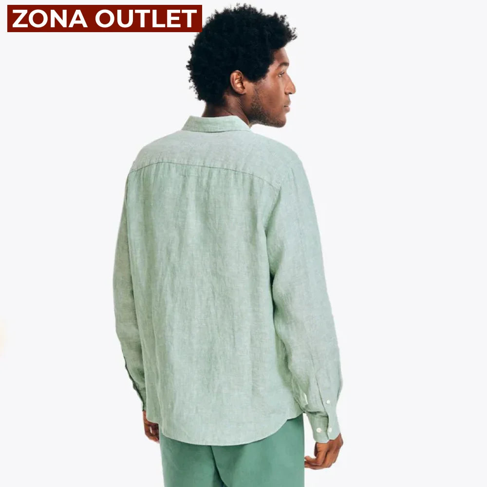 Camisa Hombre de Lino Nautica Camisas
