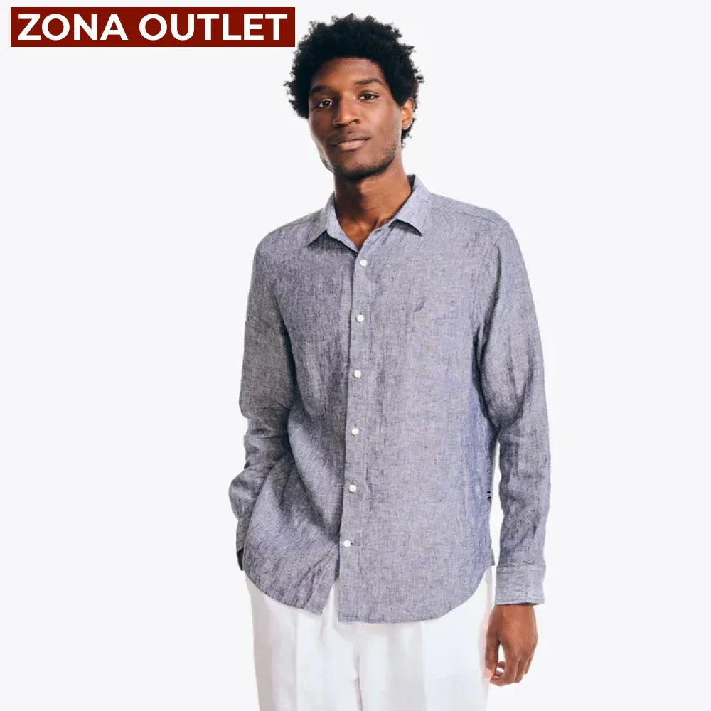 Camisa Hombre de Lino Nautica Camisas