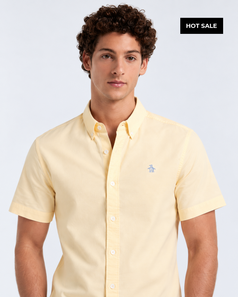 Camisa Hombre Manga Corta Penguin Oxford - S - Camisas