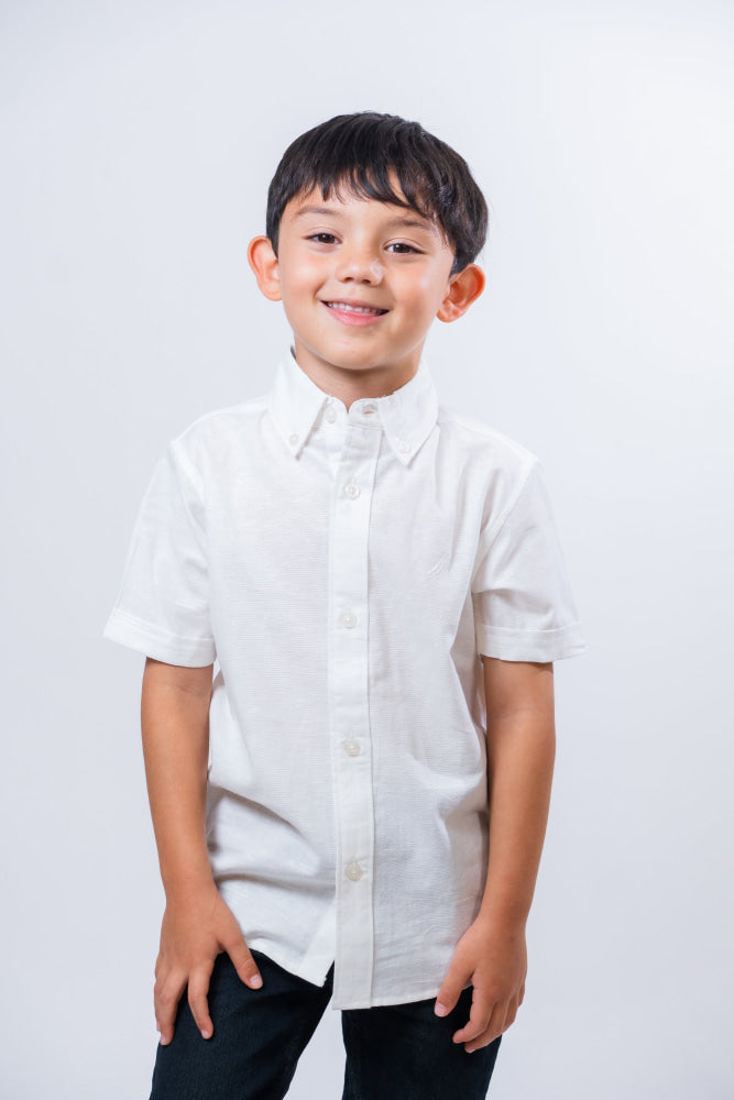 Camisa Manga Corta De Lino Little Kids Nautica - Camisa Kids