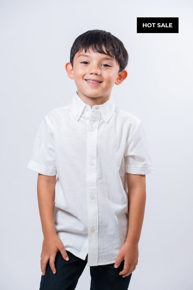 Camisa Manga Corta De Lino Little Kids Nautica - Camisa Kids
