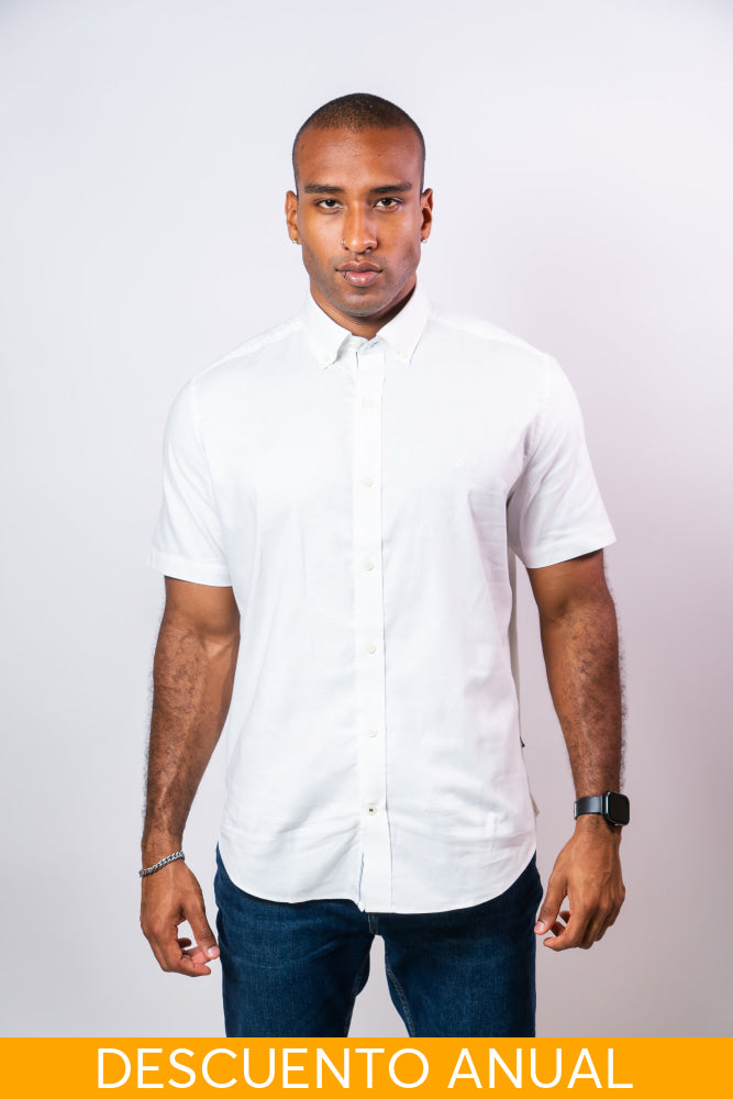 Camisa Manga Corta Hombre Nautica Classic Fit - Camisas