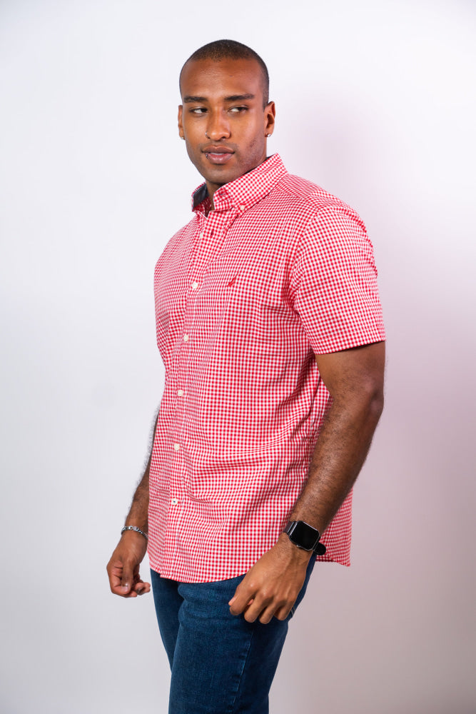Camisa Manga Corta Hombre Nautica Classic Fit - Camisas