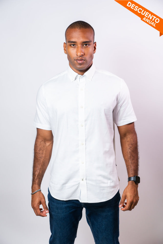 Camisa Manga Corta Hombre Nautica Classic Fit - Camisas