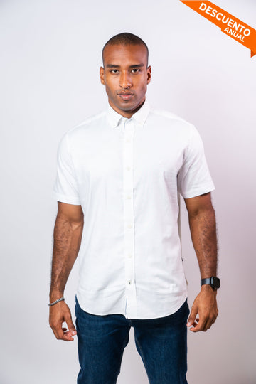 Camisa Manga Corta Hombre Nautica Classic Fit - Camisas
