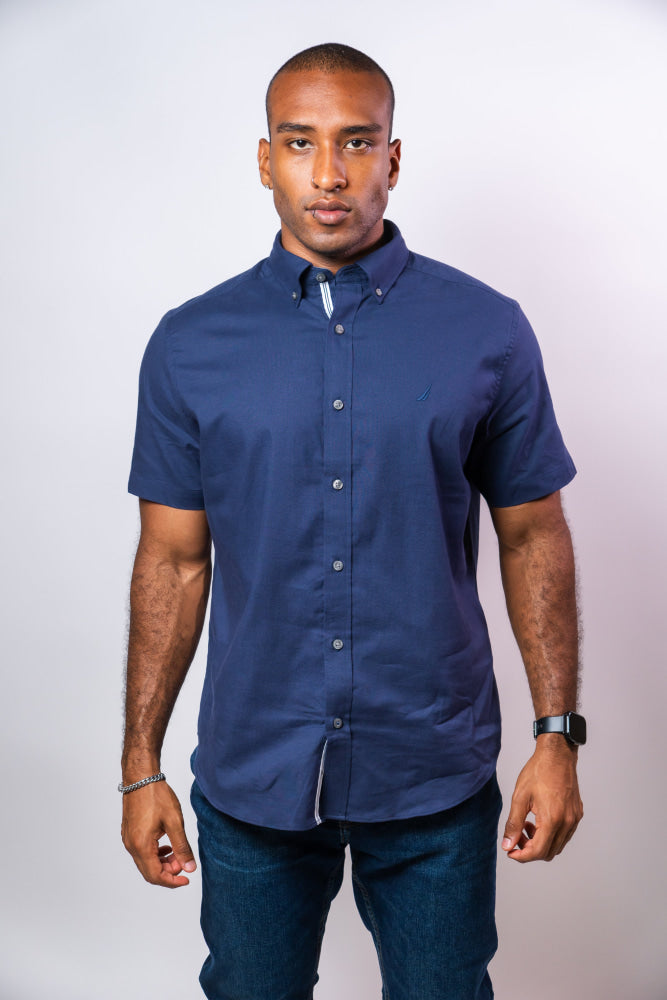 Camisa Manga Corta Hombre Nautica Classic Fit - Camisas