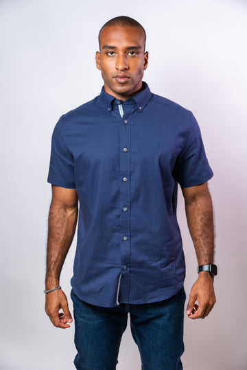 Camisa Manga Corta Hombre Nautica Classic Fit - Camisas