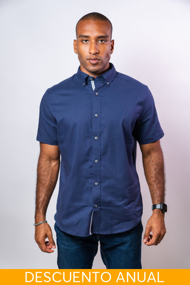 Camisa Manga Corta Hombre Nautica Classic Fit - Camisas