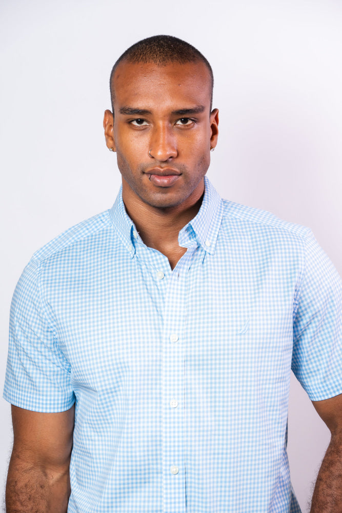 Camisa Manga Corta Hombre Nautica Classic Fit - Camisas