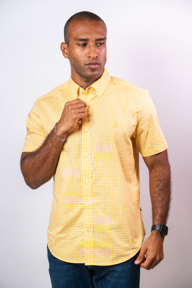Camisa Manga Corta Hombre Nautica Classic Fit - Camisas