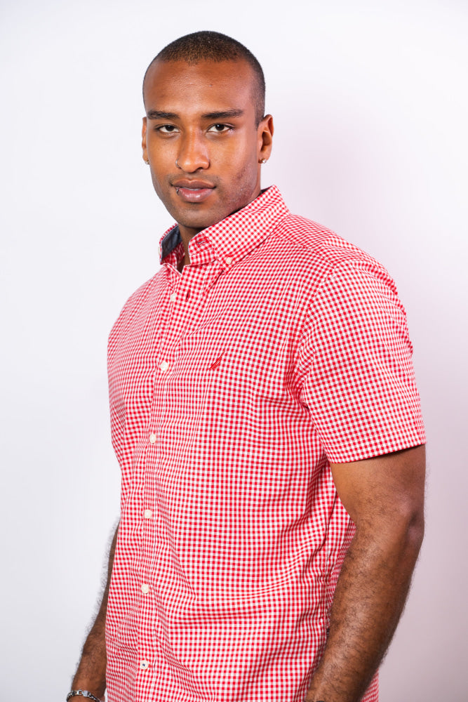 Camisa Manga Corta Hombre Nautica Classic Fit - Camisas