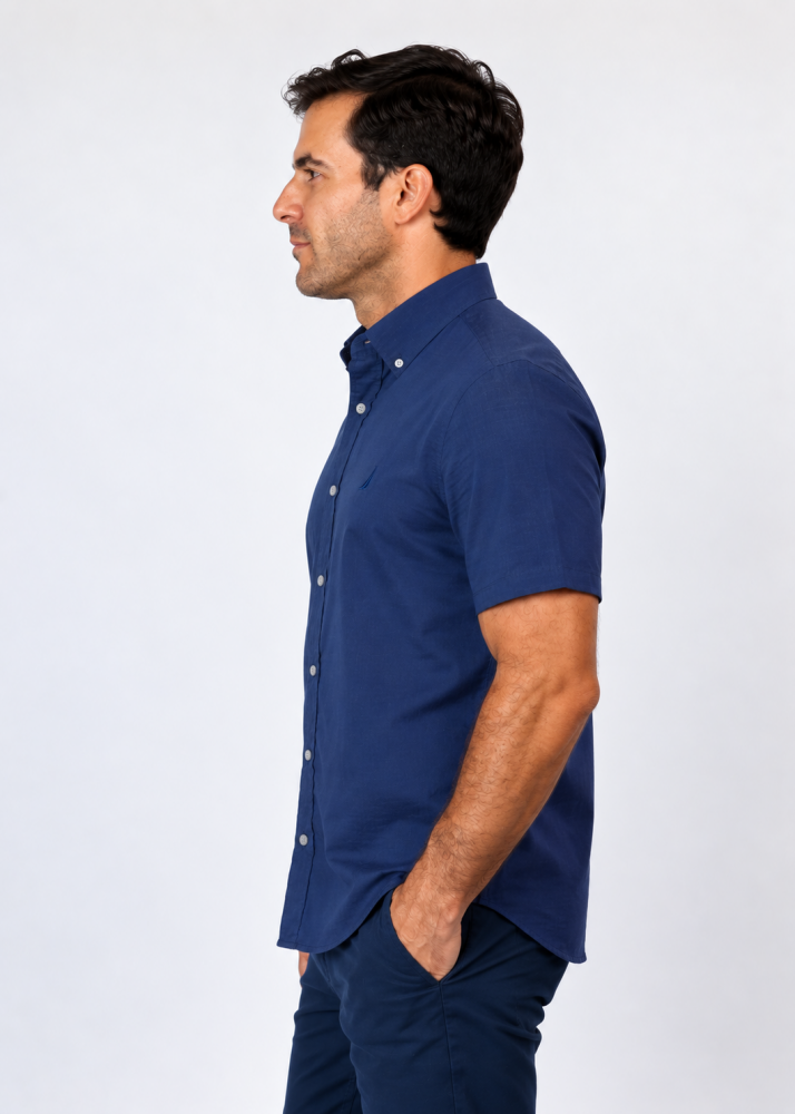 Camisa Manga Corta Hombre Nautica Classic Fit - Camisas
