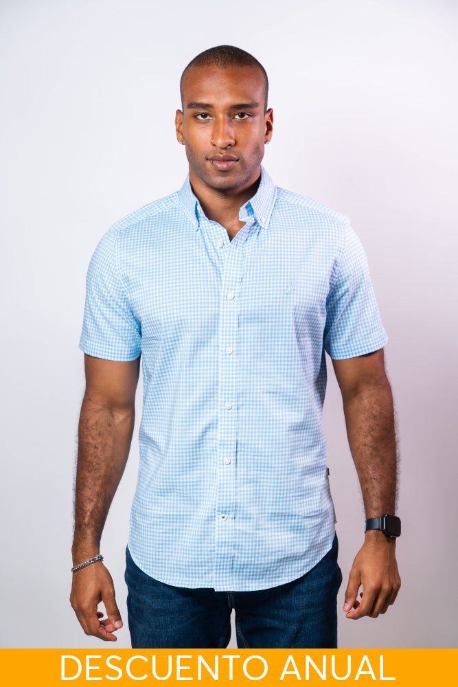 Camisa Manga Corta Hombre Nautica Classic Fit - Camisas
