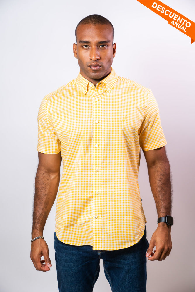 Camisa Manga Corta Hombre Nautica Classic Fit - Camisas