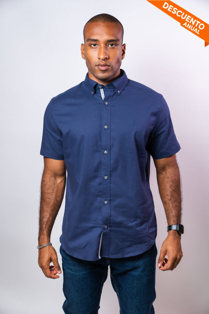 Camisa Manga Corta Hombre Nautica Classic Fit - Camisas