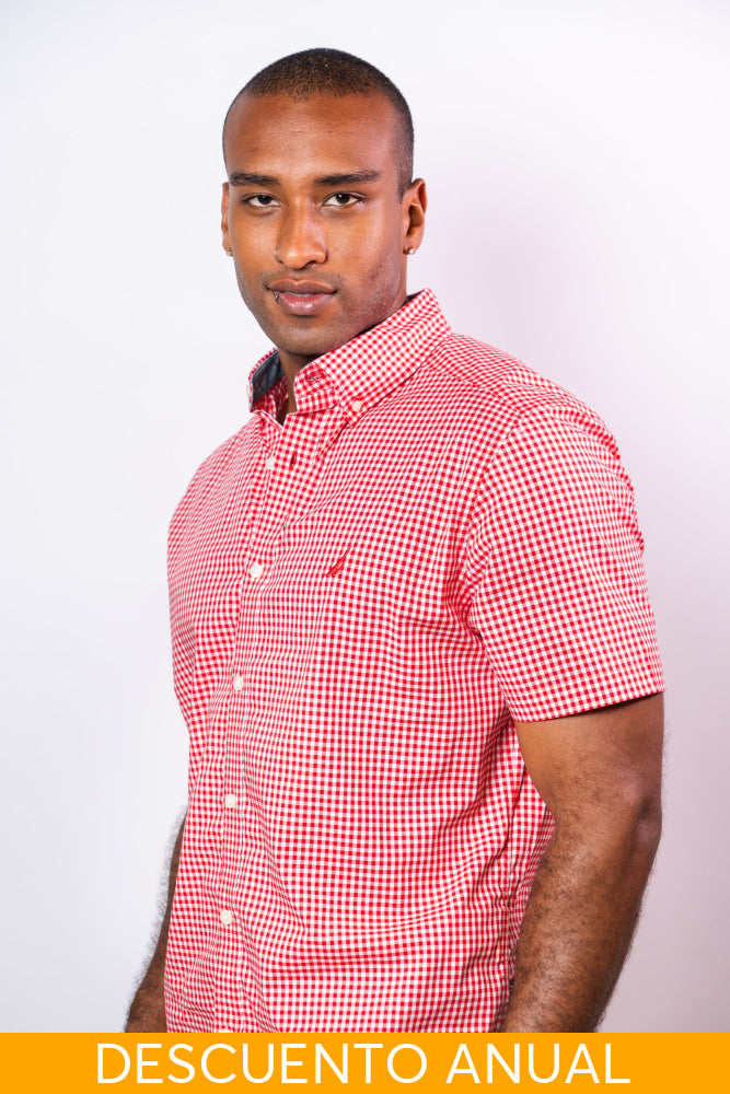 Camisa Manga Corta Hombre Nautica Classic Fit - Camisas
