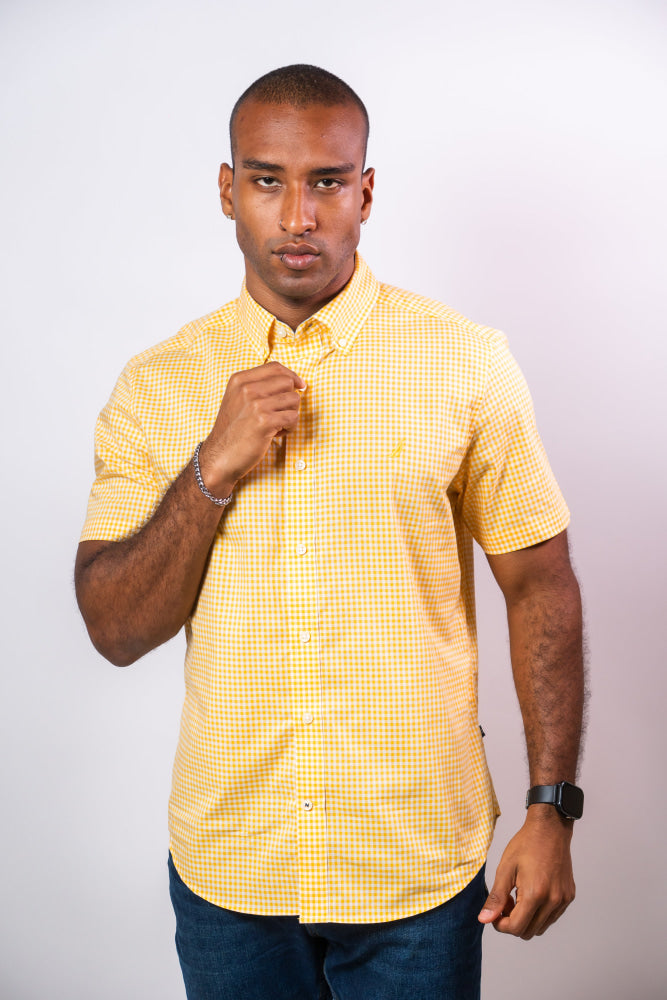 Camisa Manga Corta Hombre Nautica Classic Fit - Camisas