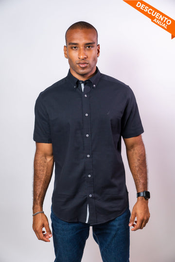 Camisa Manga Corta Hombre Nautica Classic Fit - Camisas