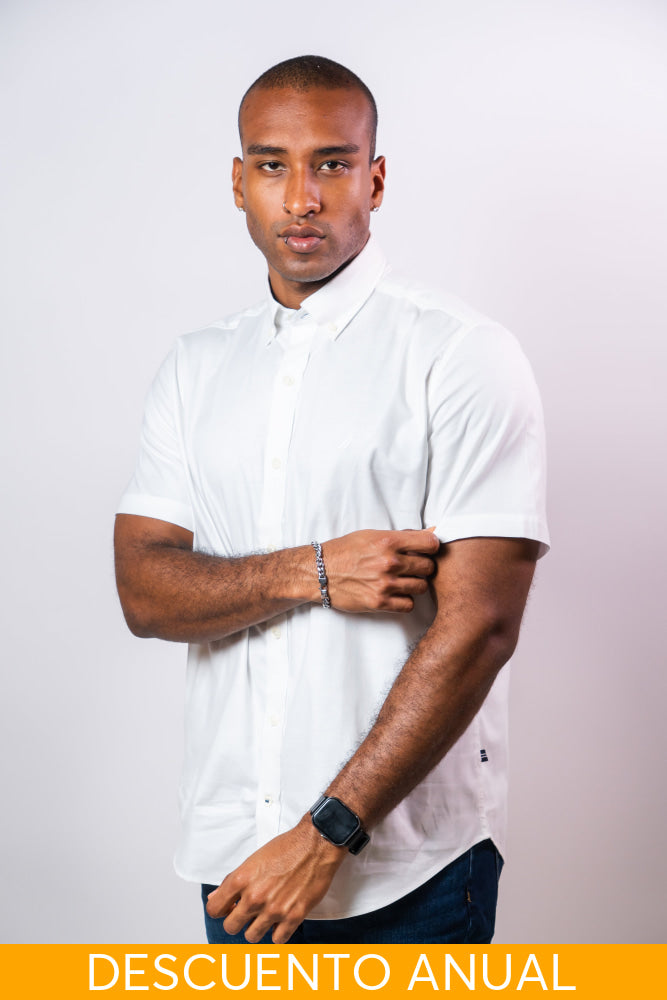 Camisa Manga Corta Hombre Nautica Classic Fit - Camisas