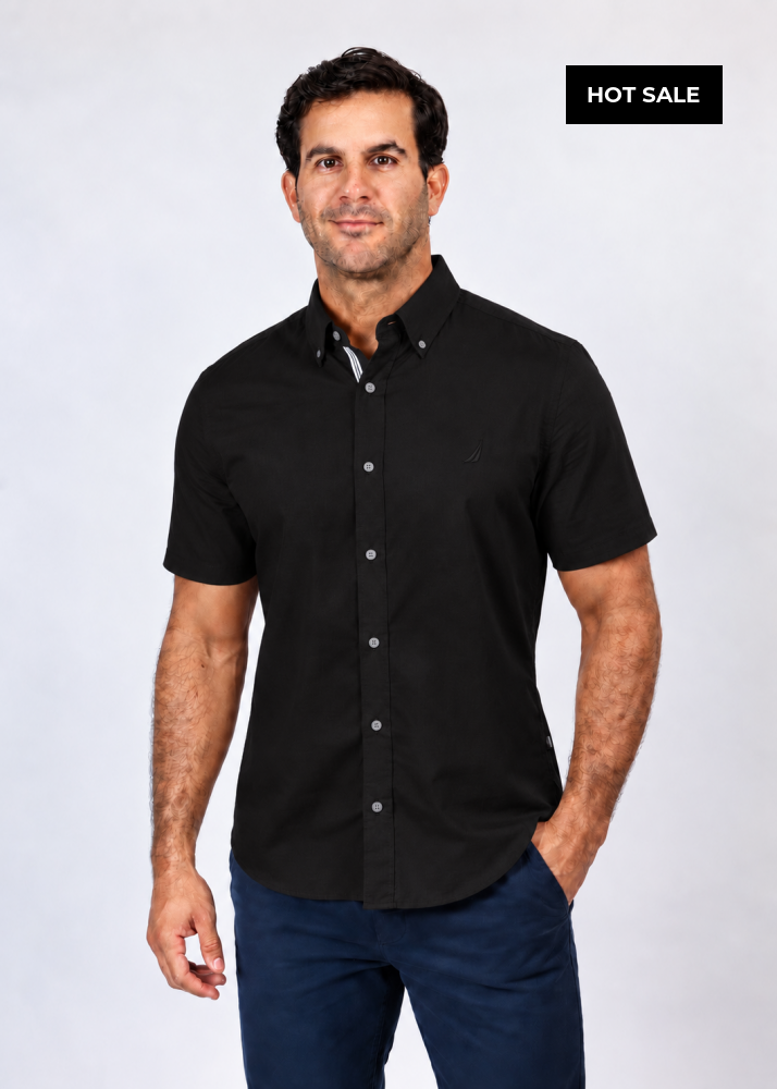 Camisa Manga Corta Hombre Nautica Classic Fit - Camisas
