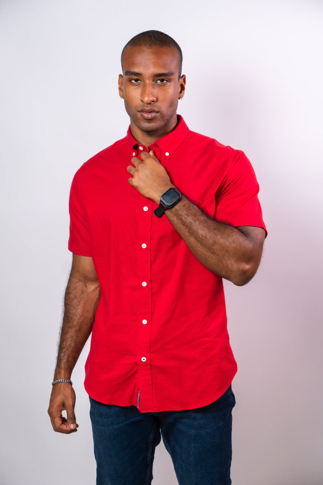 Camisa Manga Corta Hombre Nautica Classic Fit - Camisas