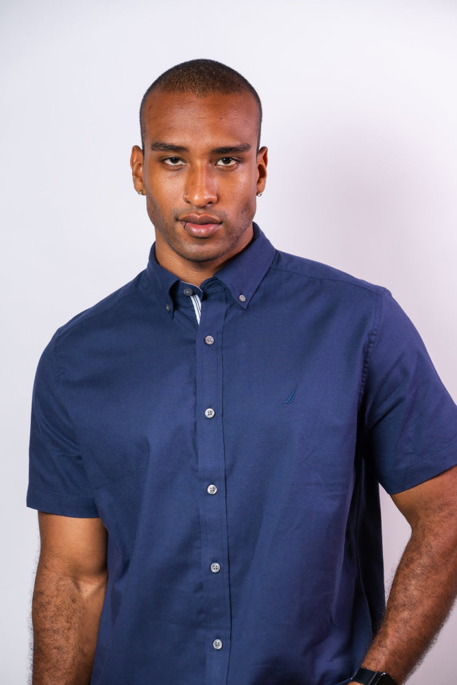 Camisa Manga Corta Hombre Nautica Classic Fit - Camisas