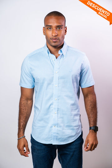 Camisa Manga Corta Hombre Nautica Classic Fit - Camisas