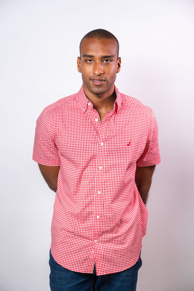 Camisa Manga Corta Hombre Nautica Classic Fit - Camisas