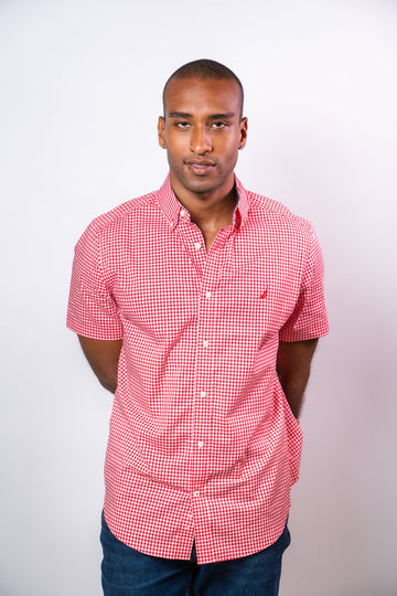 Camisa Manga Corta Hombre Nautica Classic Fit - Camisas