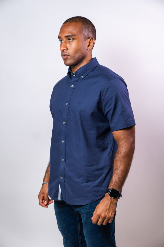 Camisa Manga Corta Hombre Nautica Classic Fit - Camisas