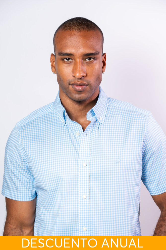 Camisa Manga Corta Hombre Nautica Classic Fit - Camisas