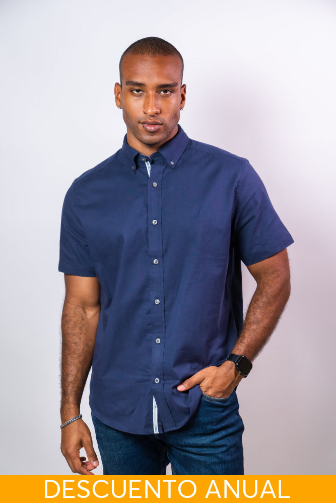 Camisa Manga Corta Hombre Nautica Classic Fit - Camisas