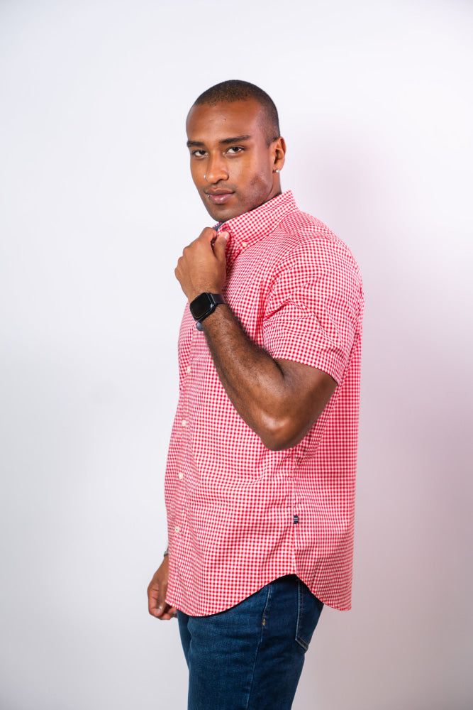 Camisa Manga Corta Hombre Nautica Classic Fit - Camisas