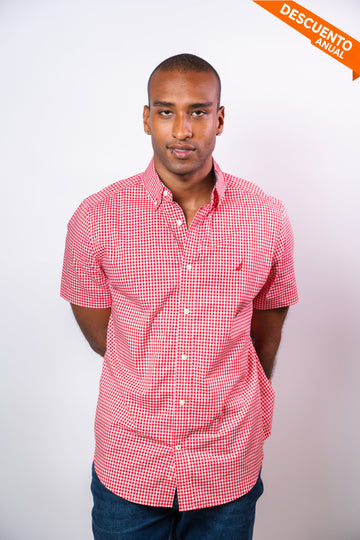 Camisa Manga Corta Hombre Nautica Classic Fit - Camisas