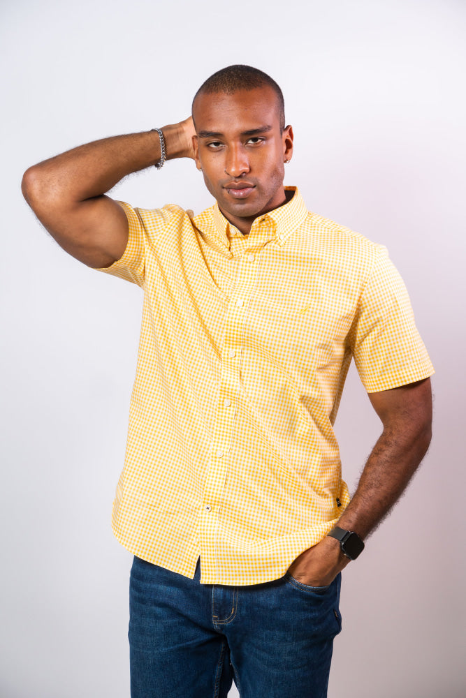 Camisa Manga Corta Hombre Nautica Classic Fit - Camisas