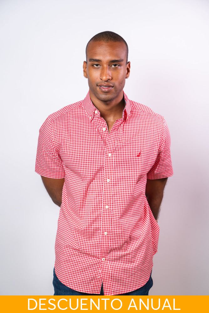 Camisa Manga Corta Hombre Nautica Classic Fit - Camisas